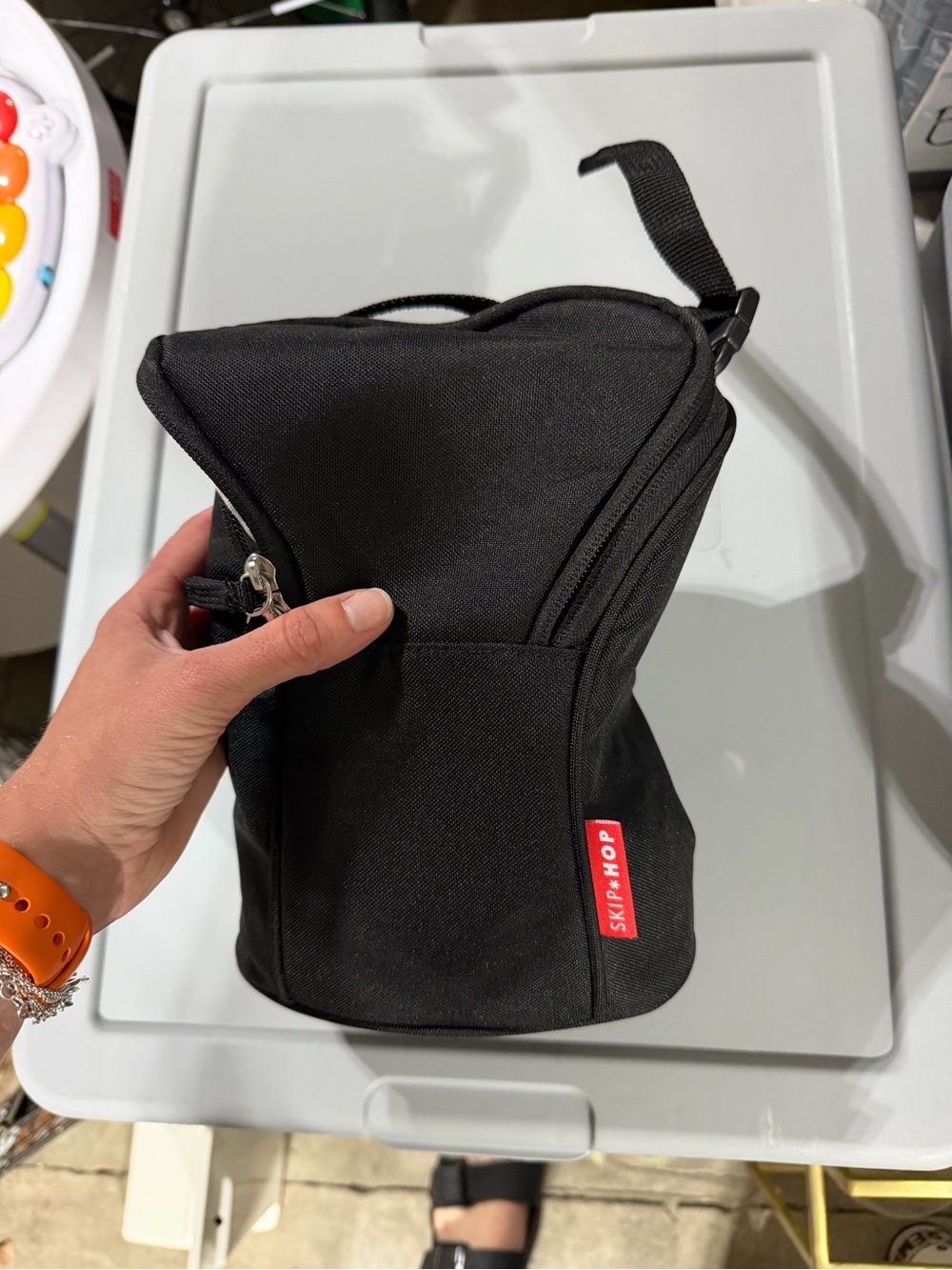 Skip Hop Black Kids Travel Pouch with Top Handle